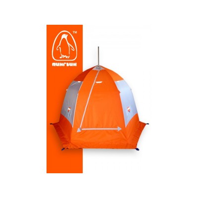 Зимняя палатка Пингвин 4 Люкс бело-оранжевый