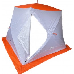Зимняя палатка Пингвин Mr. Fisher 171 SТ ТЕРМО (3-сл, термостежка) с юбкой 170*170/175 (бело-оранжевый) + чехол
